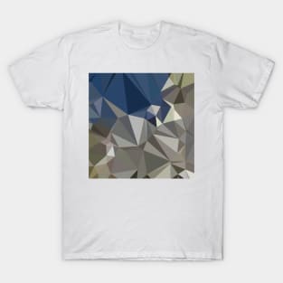 Ash Grey Abstract Low Polygon Background T-Shirt